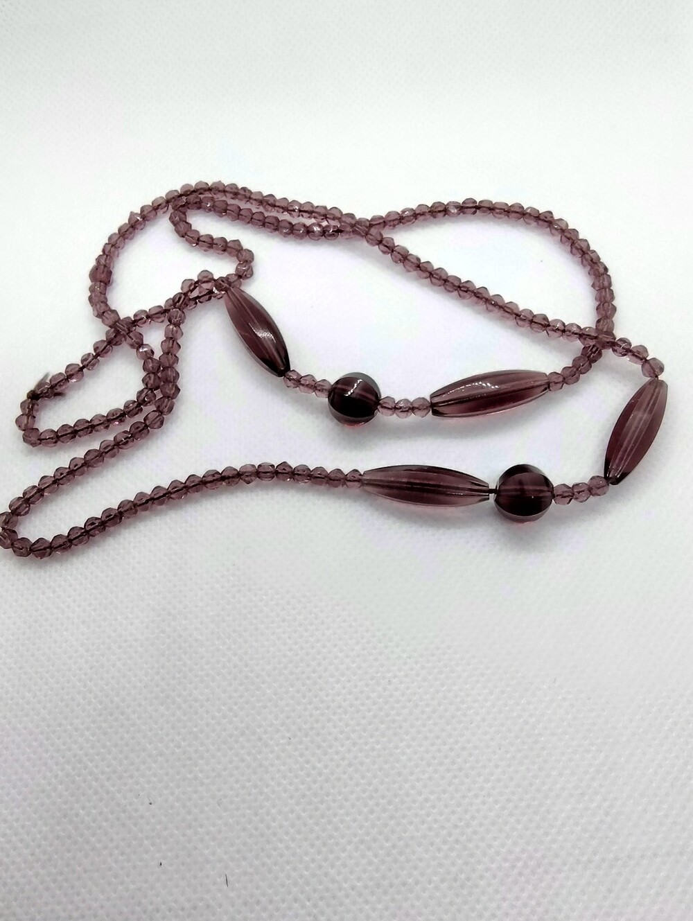Authentic 1920s Delicate CzechAmethest  Glass Beads